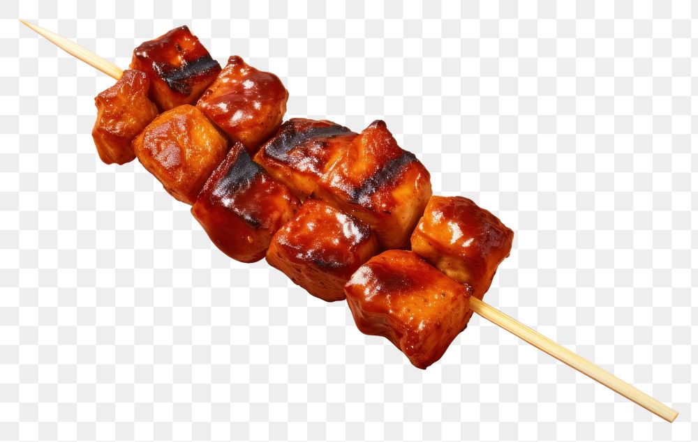 PNG Yakitori meat food pork. AI generated Image by rawpixel.