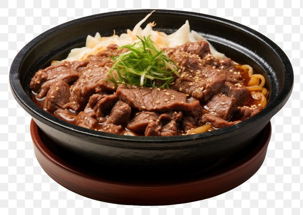 PNG  Sukiyaki meat food beef. AI generated Image by rawpixel.