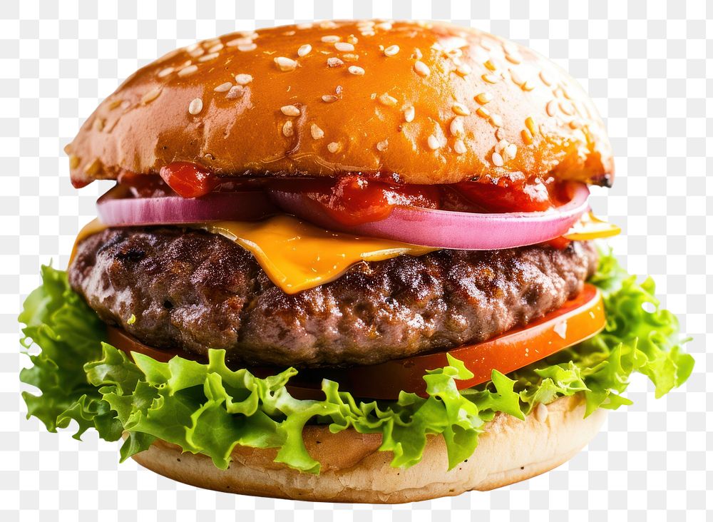 PNG  Photo of burger food hamburger vegetable.