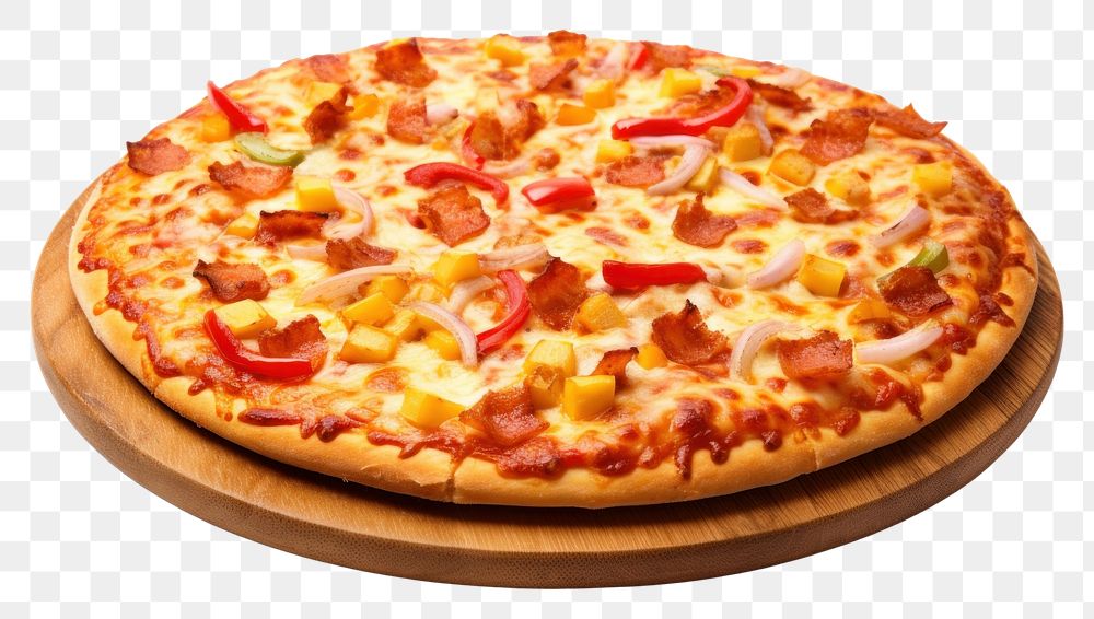 PNG  Western Food Pizza pizza food white background. AI generated Image by rawpixel.