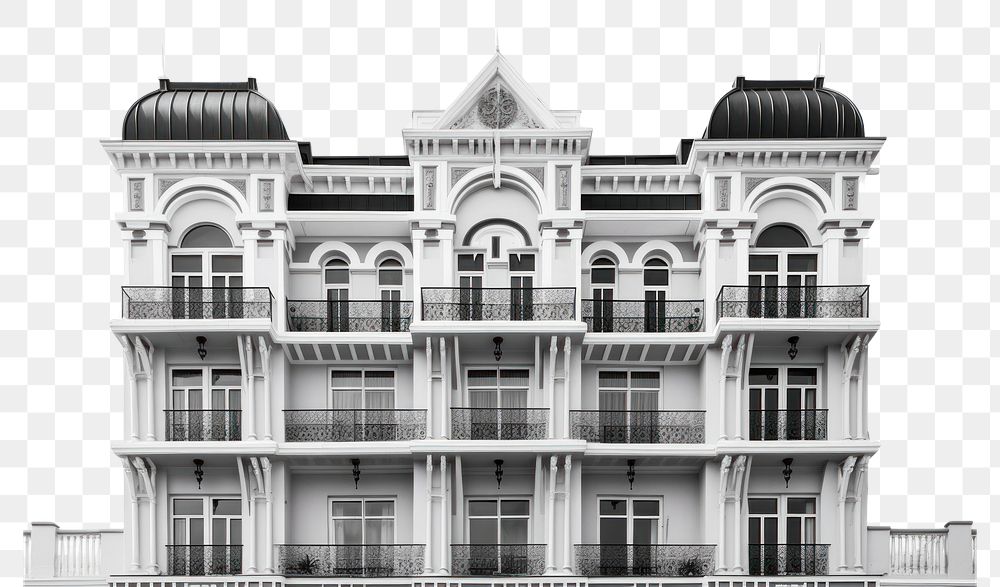 PNG  Architecture building mansion facade. AI generated Image by rawpixel.