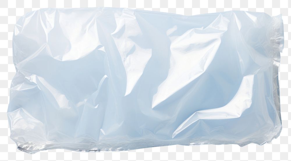 PNG  Plastic wrapping over a cloud white crumpled diaper.