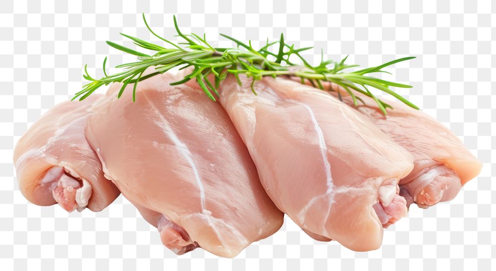 PNG Raw chicken fillet meat food pork.