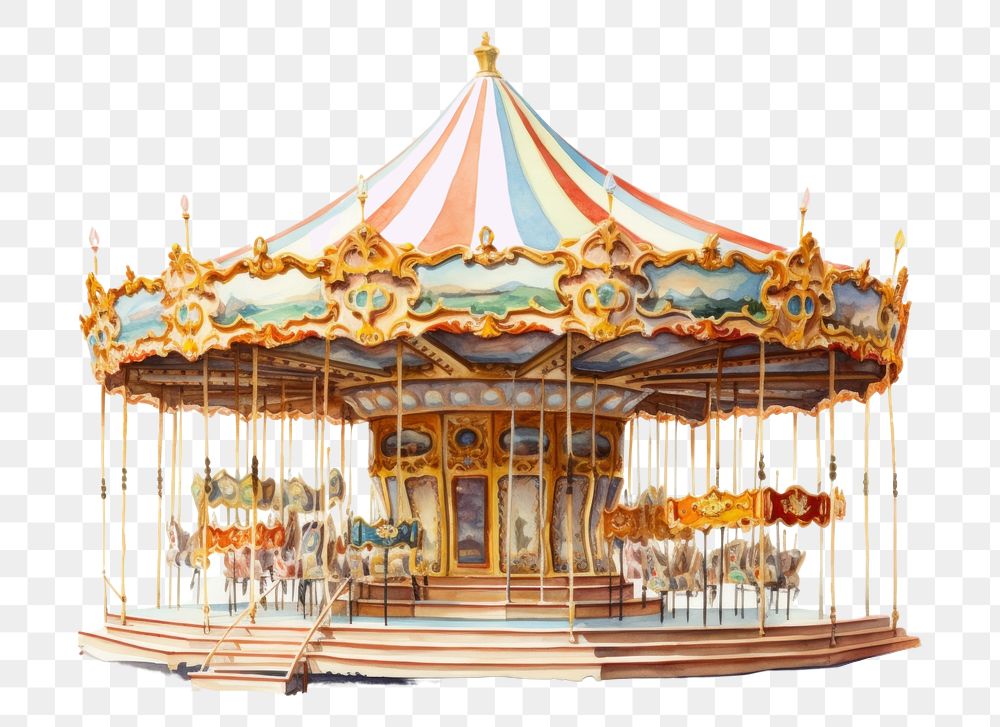 PNG Merry go round carousel fun merry-go-round