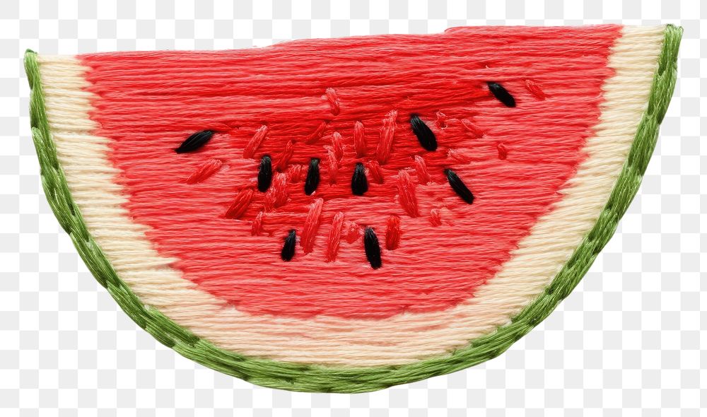 PNG Embroidery of Watermelon watermelon fruit plant.