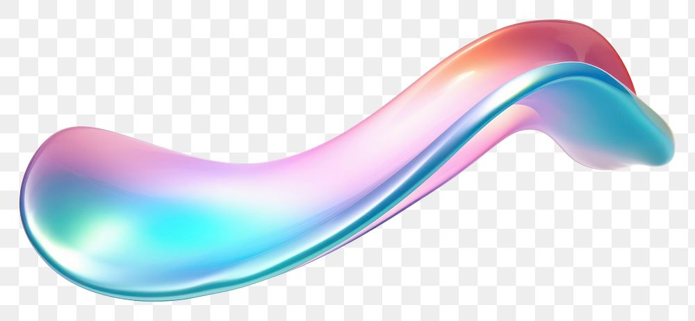 PNG  Curve shape iridescent white background lightweight simplicity.