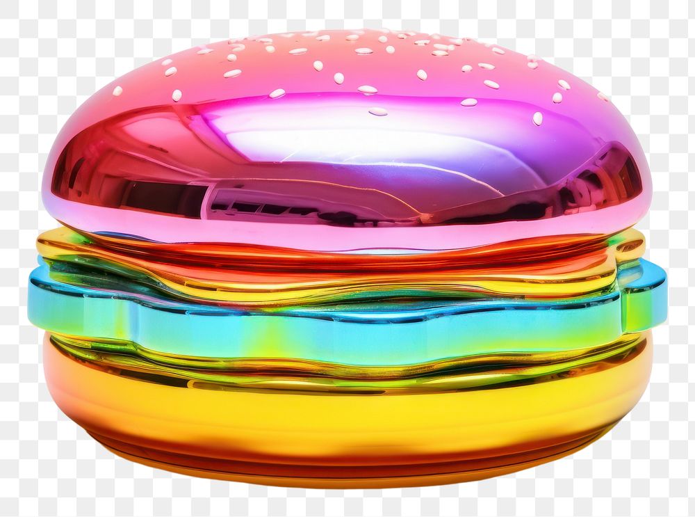 PNG  Hamburger icon iridescent food white background accessories.