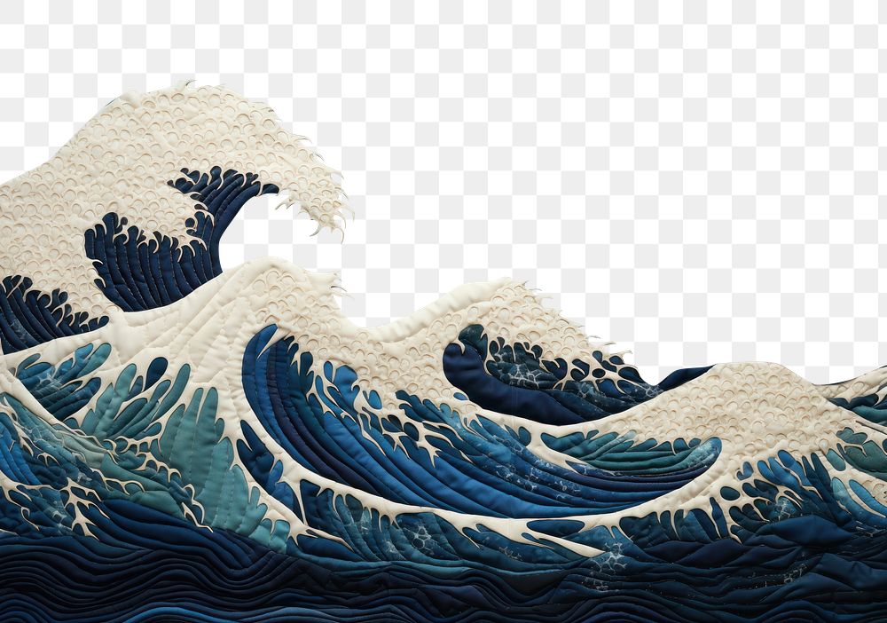 PNG  Japanese waves pattern nature ocean.