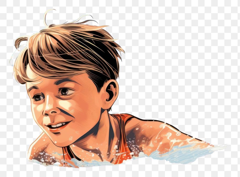 PNG  A little boy swimming in swimming pool portrait adult photography. AI generated Image by rawpixel.