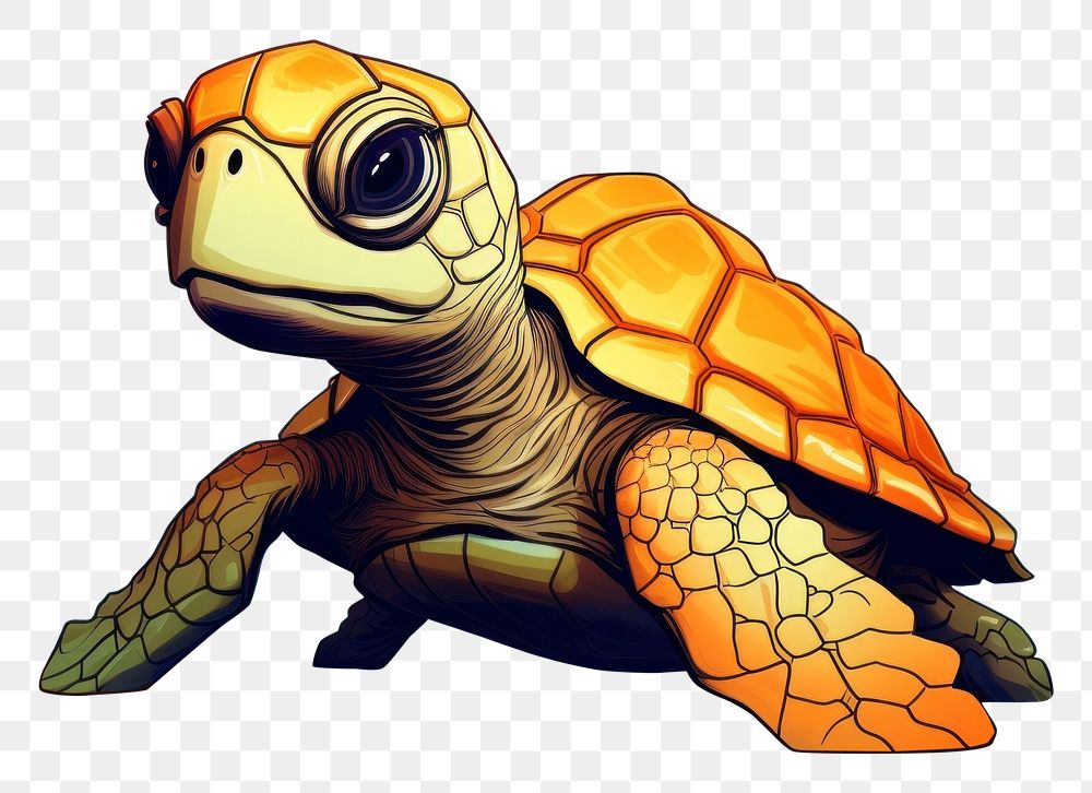 PNG Cute baby sea turtle reptile animal wildlife. AI generated Image by rawpixel.