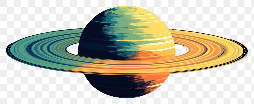 PNG  Planet Saturn floating in galaxy astronomy universe outdoors. AI generated Image by rawpixel.