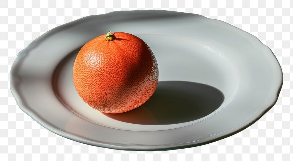 PNG Grapefruit plate plant food.