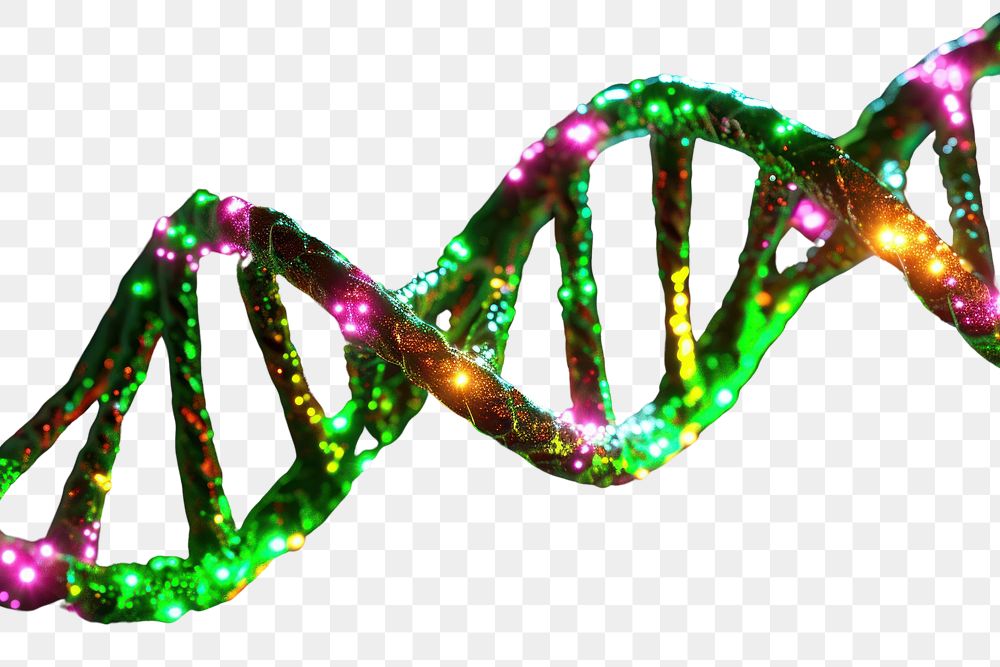 PNG  DNA light biology green.