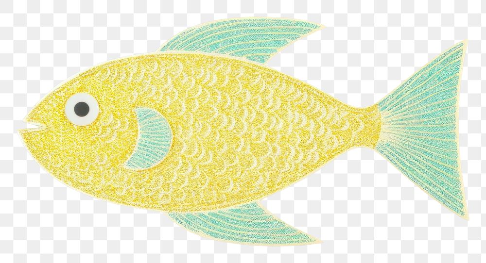 PNG  Fish animal white background pomacanthidae. AI generated Image by rawpixel.