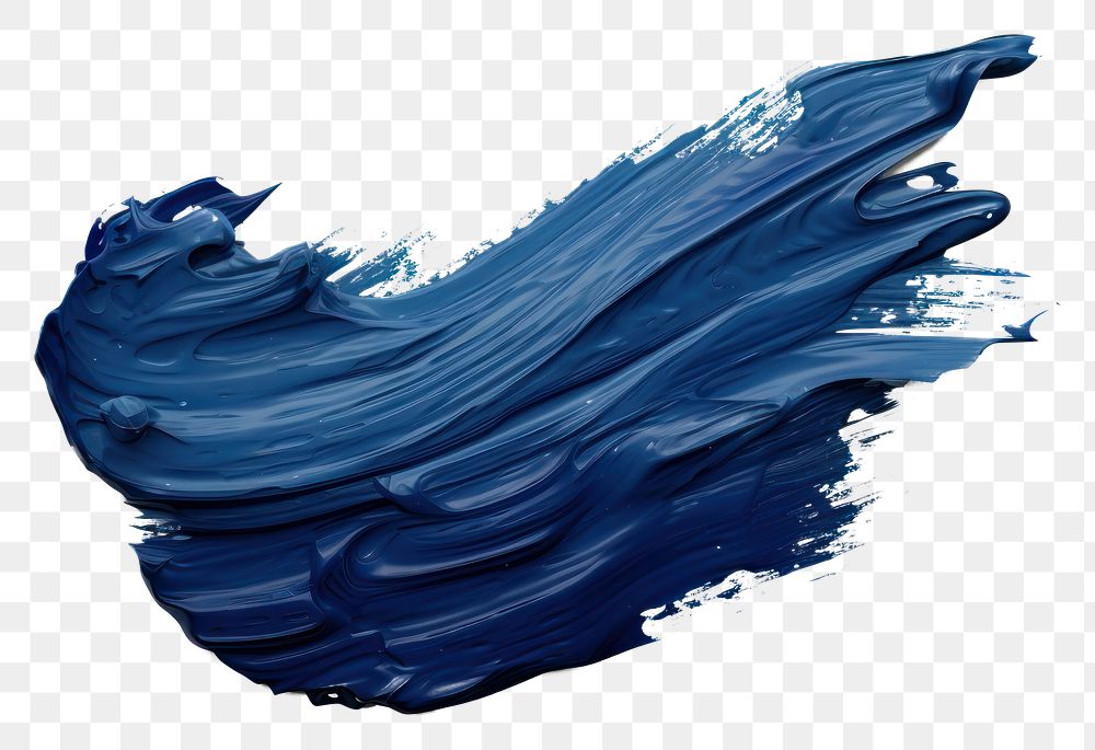 PNG Flat dark blue pastel brushstroke paint white background splattered.