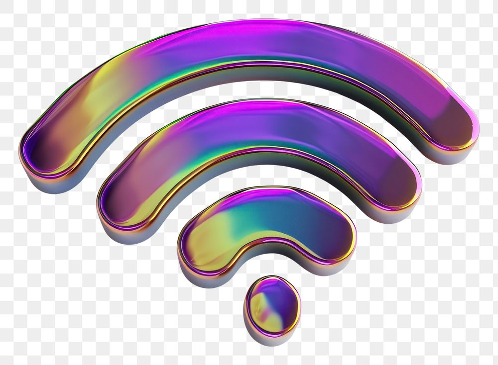 PNG  Wifi icon iridescent pattern purple lightweight.