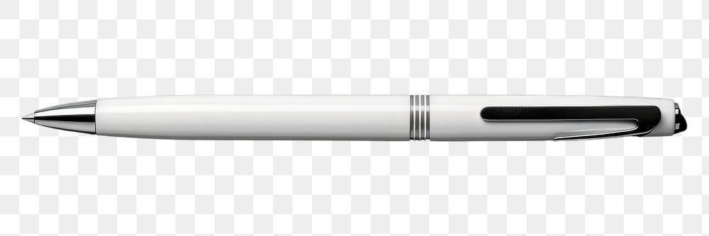 PNG  Pen mockup silver metal white.