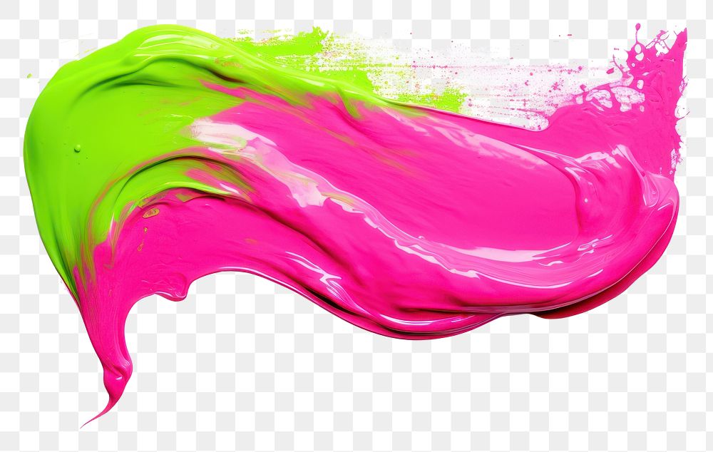 PNG Hot pink mix slime green purple paint white background.