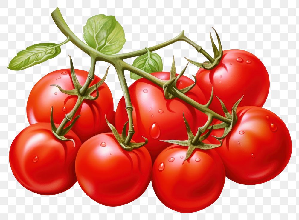 PNG Cherry tomatoes vegetable fruit plant.