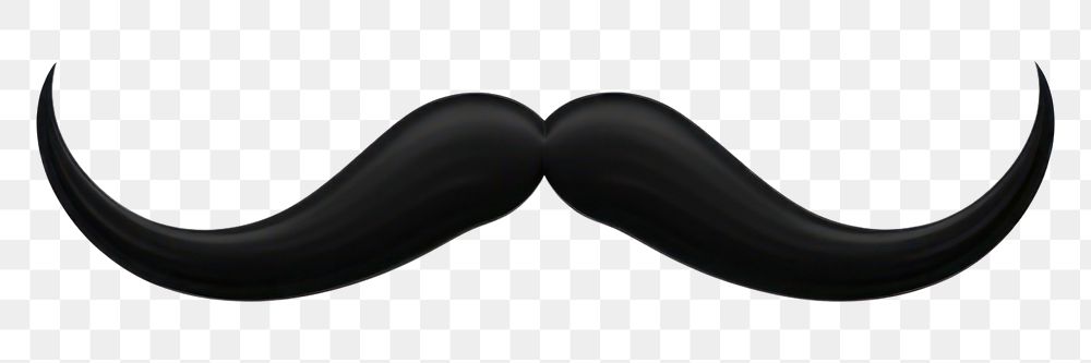 PNG  Mustache black white background moustache. AI generated Image by rawpixel.