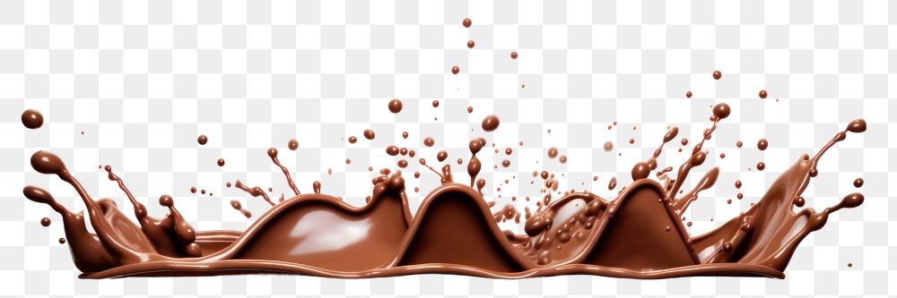 PNG  Chocolate splash border dessert white background refreshment