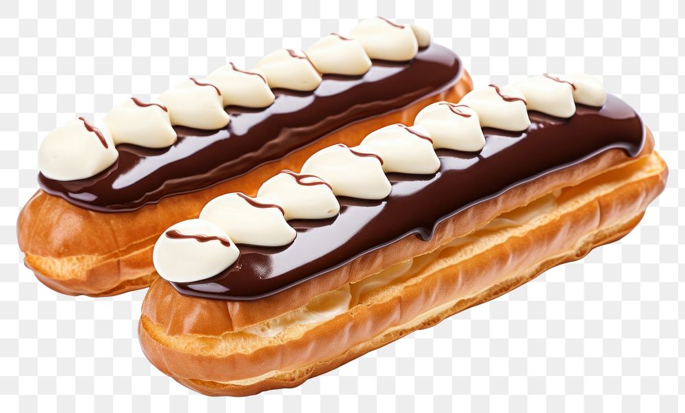 PNG Eclairs dessert pastry food.