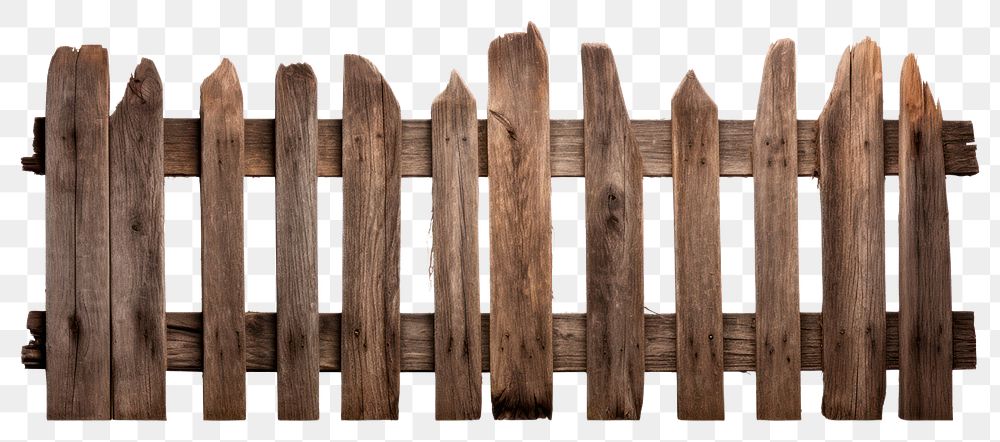 PNG  Old wooden fence outdoors gate white background.
