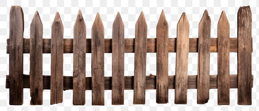 PNG  Old wooden fence outdoors white background architecture.