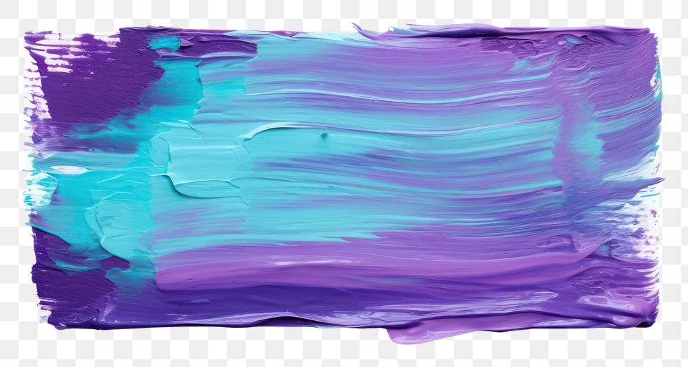 PNG Purple blue flat paint brush stroke purple rectangle white background.