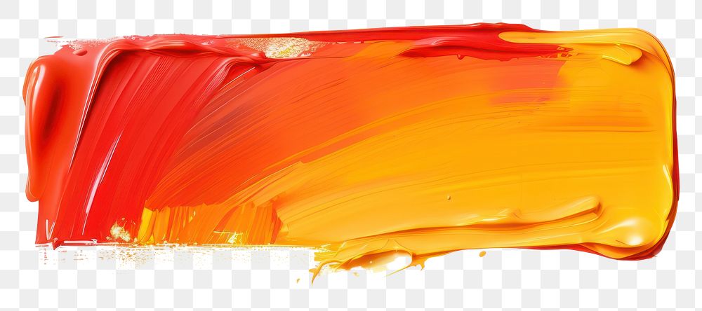 PNG Red yellow orange flat paint brush stroke backgrounds white background splattered.