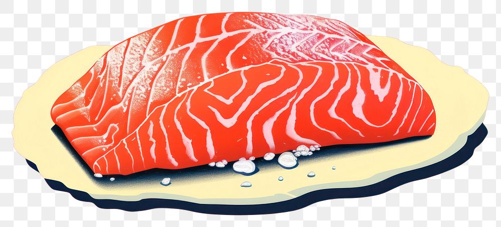 PNG  Salmon sushi seafood dish freshness.