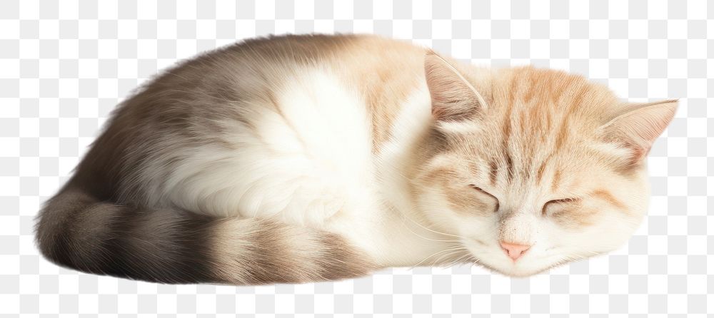 PNG Baby cute cat sleep animal mammal kitten