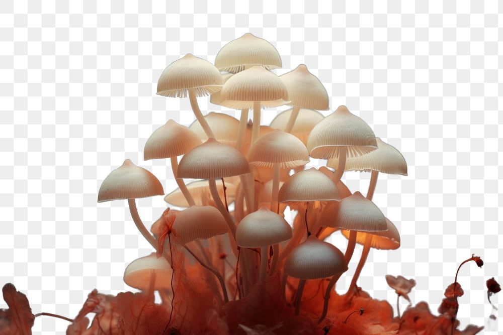 PNG Mushroom fungus plant underwater.