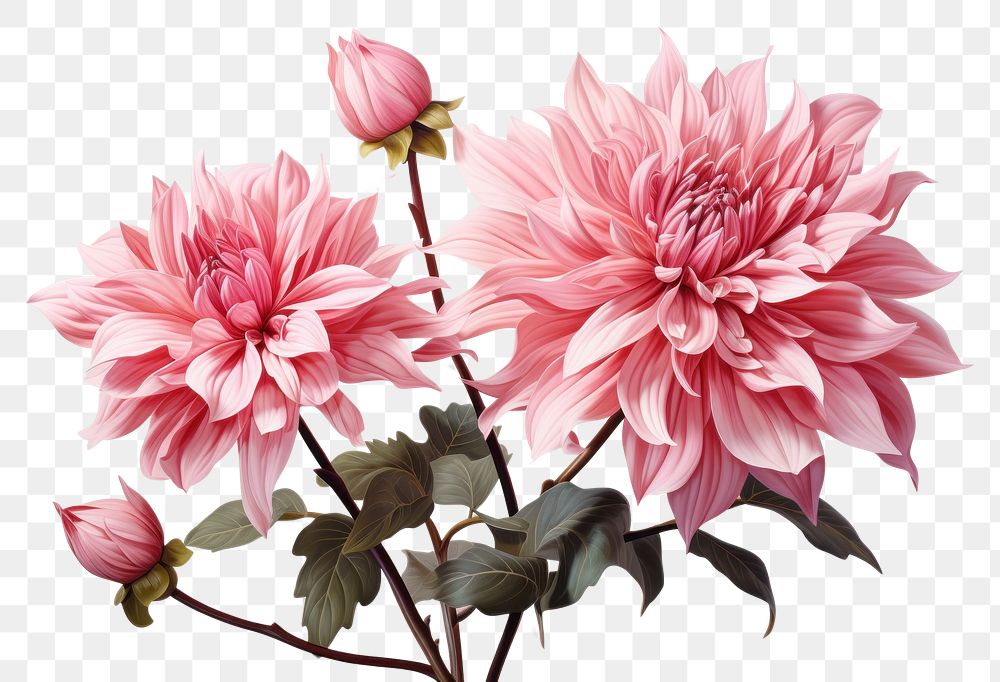 PNG Flower flower blossom dahlia. AI generated Image by rawpixel.