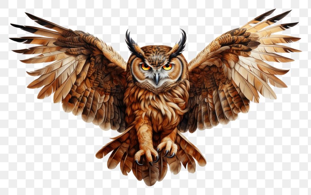 PNG Owl owl drawing animal. AI generated Image by rawpixel.