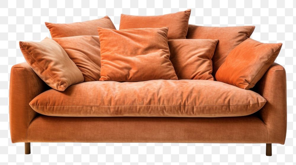 PNG A cozy sofa furniture cushion pillow.