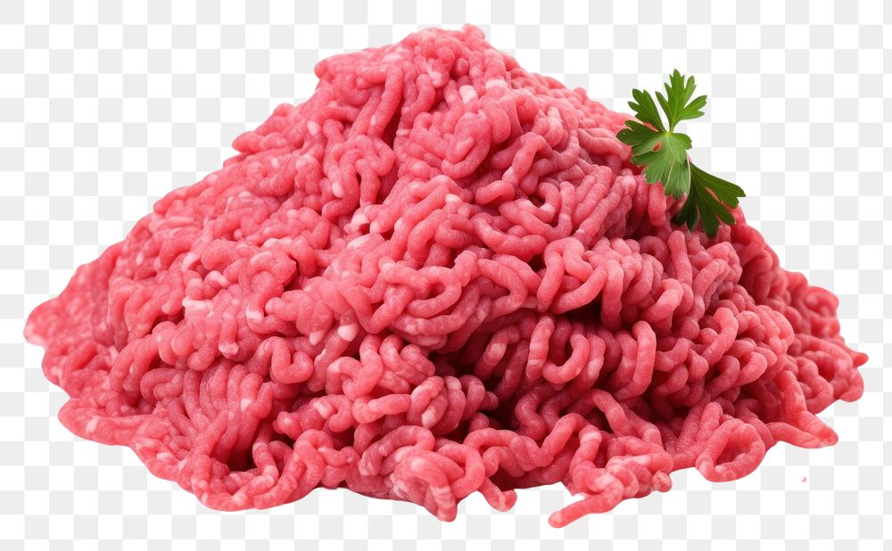 PNG Raw minced meat beef food vegetable.
