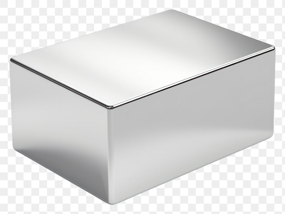 PNG Mail silver box white background.