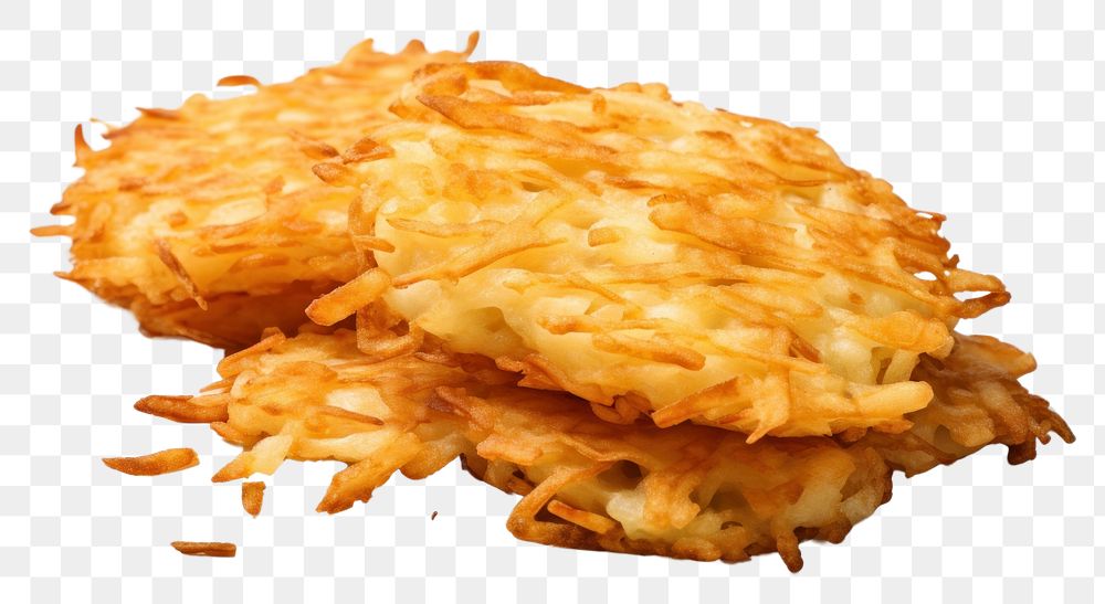 PNG  Hash browns food white background breakfast.