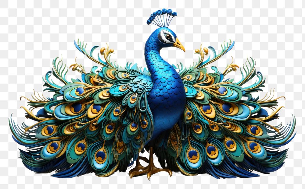 PNG Peacock animal bird creativity. AI generated Image by rawpixel.