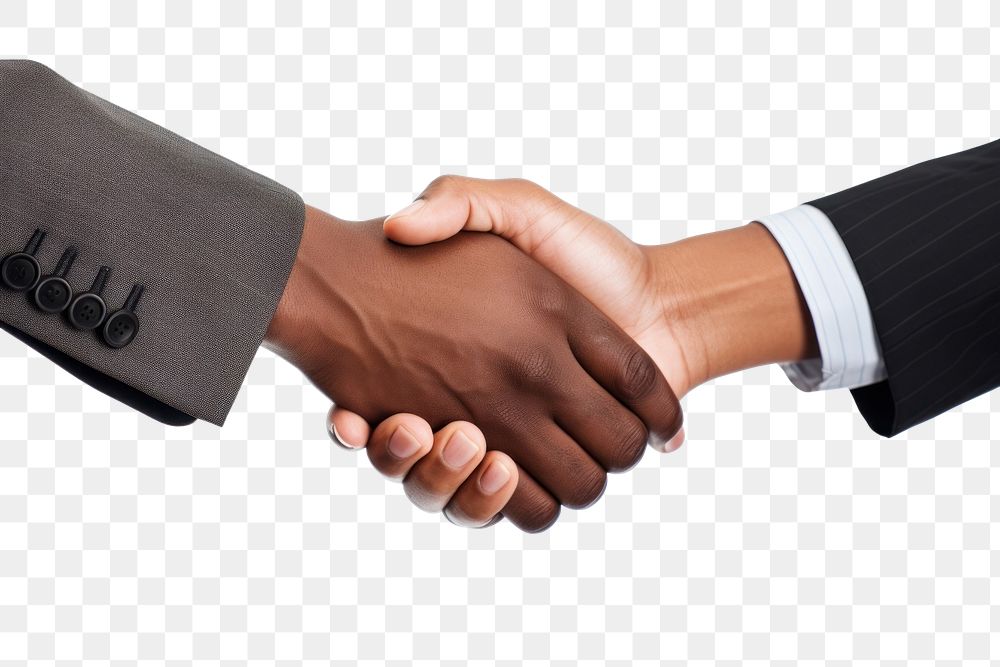 PNG  Business handshake agreement greeting success.