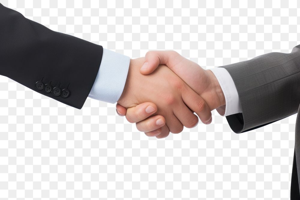 PNG  Business handshake agreement greeting contract.