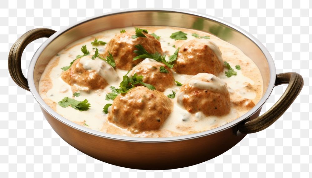 PNG  Malai kofta indian food curry gravy meal.