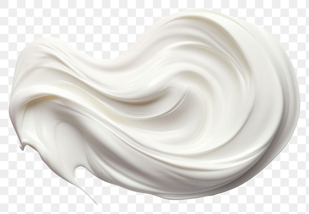PNG Smeared cream icing white white background. 