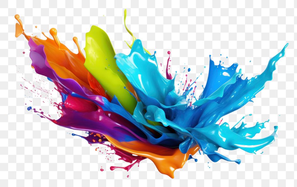 PNG Paint splash art white background creativity. AI generated Image by rawpixel.