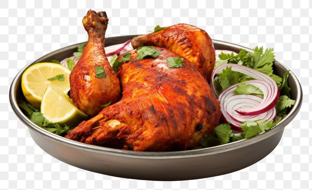 PNG  Tandoori chicken indian food dinner meat meal.