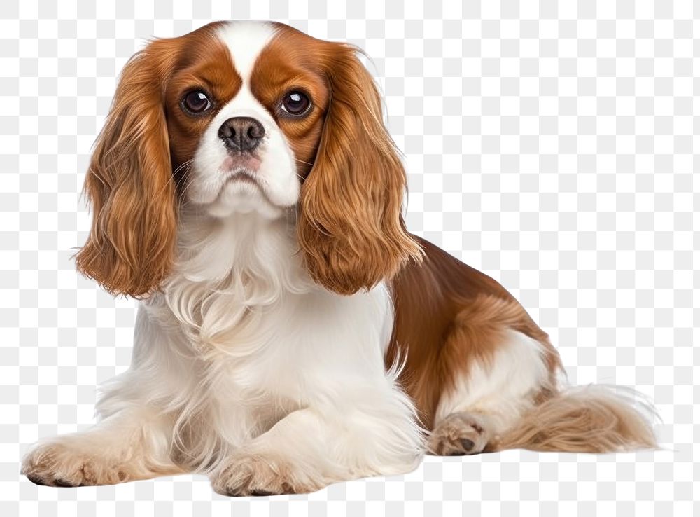 PNG Cavalier King Charles Spaniel spaniel dog animal. AI generated Image by rawpixel.