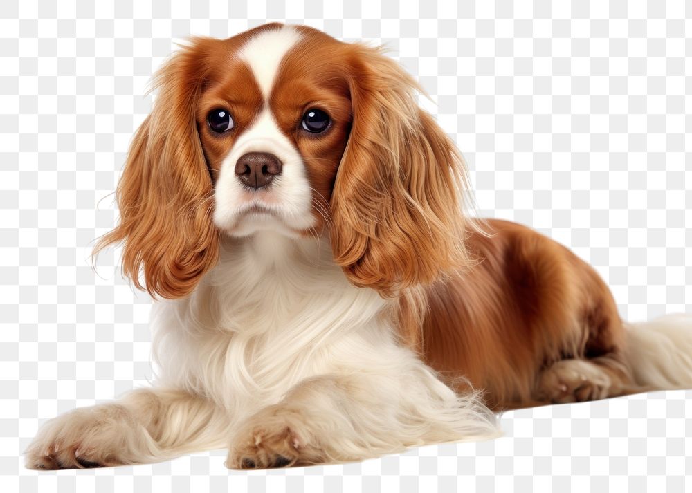 PNG Cavalier King Charles Spaniel spaniel mammal animal. AI generated Image by rawpixel.