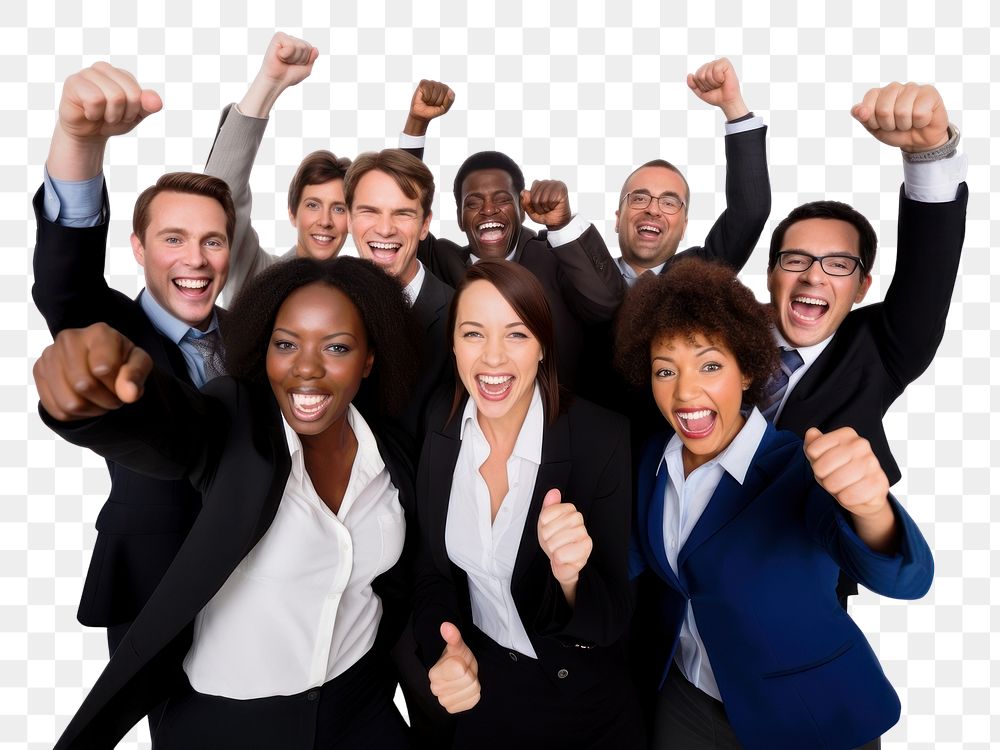 PNG Diverse businesspeople adult happy white background. 