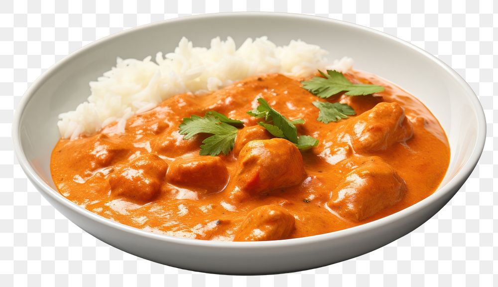 PNG Indian butter chicken curry gravy food meal.
